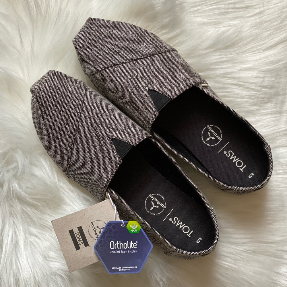 NWT TOMS Alpargata Heathered Knit Shoes